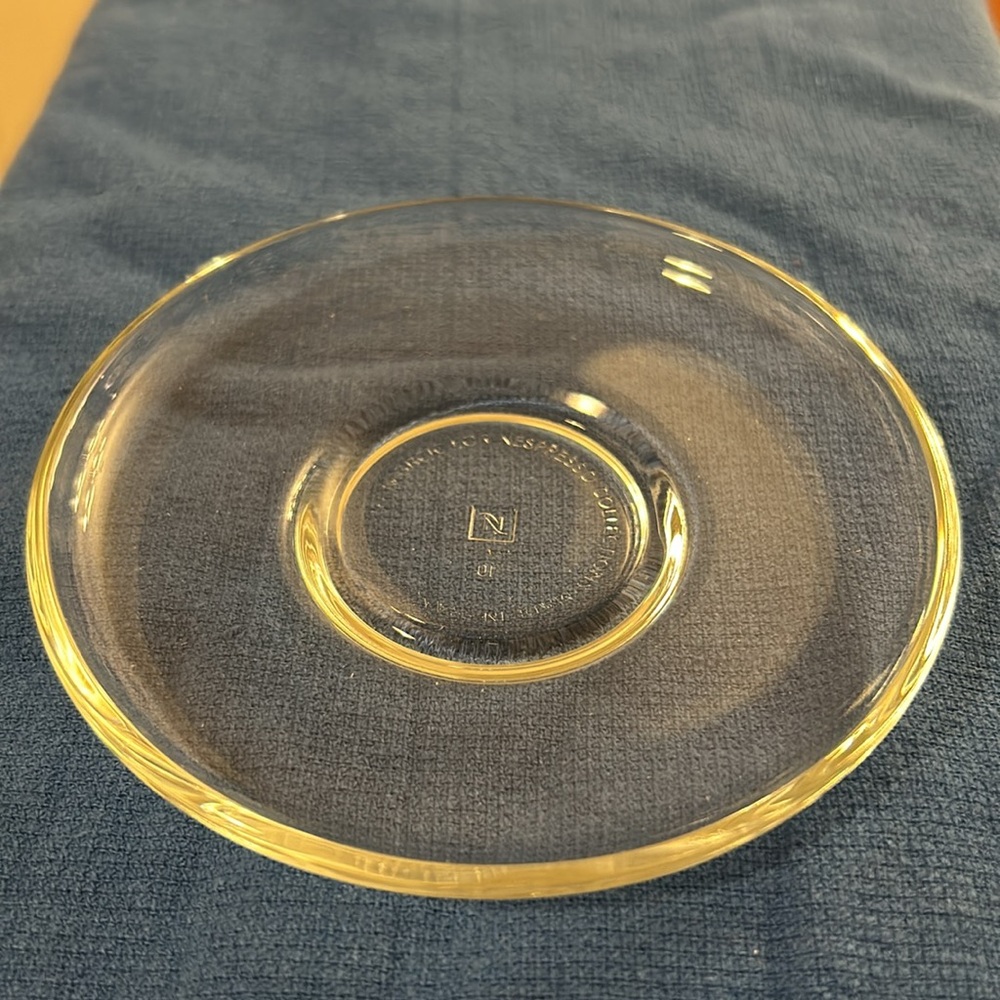 Nespresso Vertuo Glass Espresso Cup 2.5” Tall and Saucer 4.5” Diameter - Picture 3 of 14